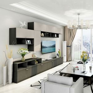 Modern Luxury LED <b>TV</b> Cabinet and <b>Stand</b> Set with Coffee Table Fits <b>65</b>"+ <b>TVs</b> Latest Design for Living Room Decoration Good Omens - Product Image 4