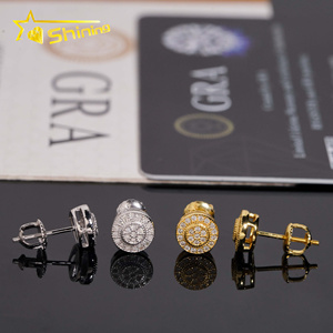 925 серьги-гвоздики из муассанита в стиле хип-хоп - Product Image 6