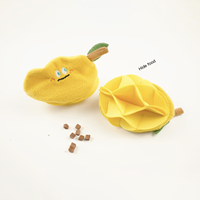 Jouet pour chien en peluche à motif de fruits de dessin animé - Durable, résistant aux morsures, interactif, pour usage en intérieur
