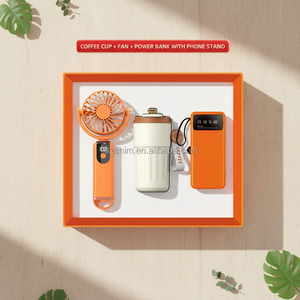 Ensemble Cadeau d'Été ZMHQ : Ventilateur Portable + Thermos Intelligent + Batterie Externe - Articles Cadeaux Hydratants et Rafraîchissants - Souvenirs - Ensemble Cadeau d'Entreprise 2027 - Product Image 1