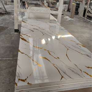 Panel de Pared de PVC con Aspecto de Mármol, Panel de Pared de PVC con Protección UV de 2.5 mm, Tablero 3D para Decoración de Paredes Interiores - Product Image 3
