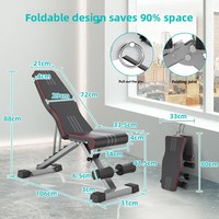 Banc de musculation professionnel en métal pliable et réglable OEM, inclinable, déclinable et plat, pour entraînement à domicile et en salle de sport