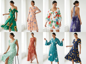 เดรสสั้นแขนกุดคอวีแต่งระบายสำหรับผู้หญิง สีขาว แดง ชมพู ฟ้า แดงเบอร์กันดี ชุดฤดูร้อน คละสี ผลิตในจีน - Product Image 1
