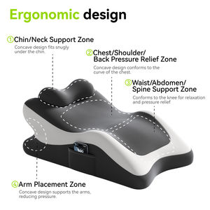 Oreiller lombaire ergonomique en mousse à mémoire de forme <span class=keywords><strong>pour</strong></span> couples, <span class=keywords><strong>coussin</strong></span> de soutien <span class=keywords><strong>pour</strong></span> <span class=keywords><strong>le</strong></span> dos, tricoté, taille Queen, lit d'avion, sommeil confortable - Product Image 5