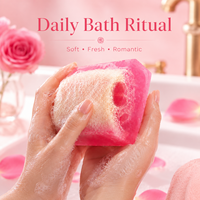 Savon en barre à la rose du fabricant OEM, nettoyant naturel pour le visage et le corps avec extrait de rose pour éclaircir, lutter contre le vieillissement, nourrir et apaiser la peau