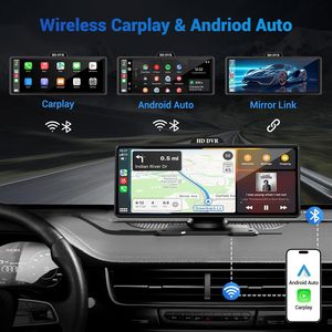 10.25 pollici IPS Touch Wireless Carplay Android <span class=keywords><strong>Auto</strong></span> <span class=keywords><strong>Auto</strong></span> Cam schermo 4K anteriore 1080P fotocamera posteriore per <span class=keywords><strong>Bluetooth</strong></span> Audio <span class=keywords><strong>Auto</strong></span> scatola nera - Product Image 6