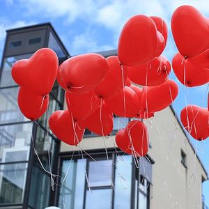 Paquete de 100 globos de látex con forma de Hearl de amor rojo de 5 "para el Día de San Valentín, decoración de arco de boda, Cumpleaños de Niños - Product Image 2