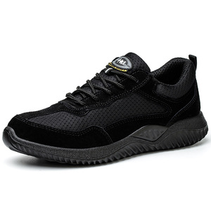 Zapatos de seguridad para hombre con punta de acero, de caña baja, transpirables, ligeros y resistentes a pinchazos, para trabajo y uso en exteriores. - Product Image 4