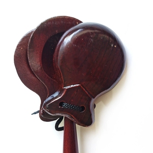 Castagnette en bois à double poignée, instrument de percussion Orff, pour l'éveil musical des enfants - Product Image 4