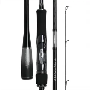 Joran pancing umpan Casting, fuji guide joran pancing 2.29m-3.66m, 2 bagian M/ML/MH, joran karbon ringan