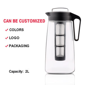 Cafetière à froid en verre hermétique pour <span class=keywords><strong>café</strong></span> glacé et thé, infuseur à <span class=keywords><strong>café</strong></span> et à thé, cafetières à froid portables avec infuseur à fruits - Product Image 3