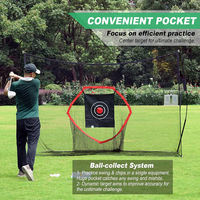Filet d'entraînement de golf personnalisé avec logo, filet de frappe avec cible, ensemble complet, tapis, sac de transport, piquets, OEM ODM