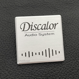 Placa de identificación en relieve 3D de <span class=keywords><strong>plata</strong></span> de Metal personalizada de alta calidad Placa de nombre de logotipo de aluminio anodizado cepillado para etiqueta de activo - Product Image 5
