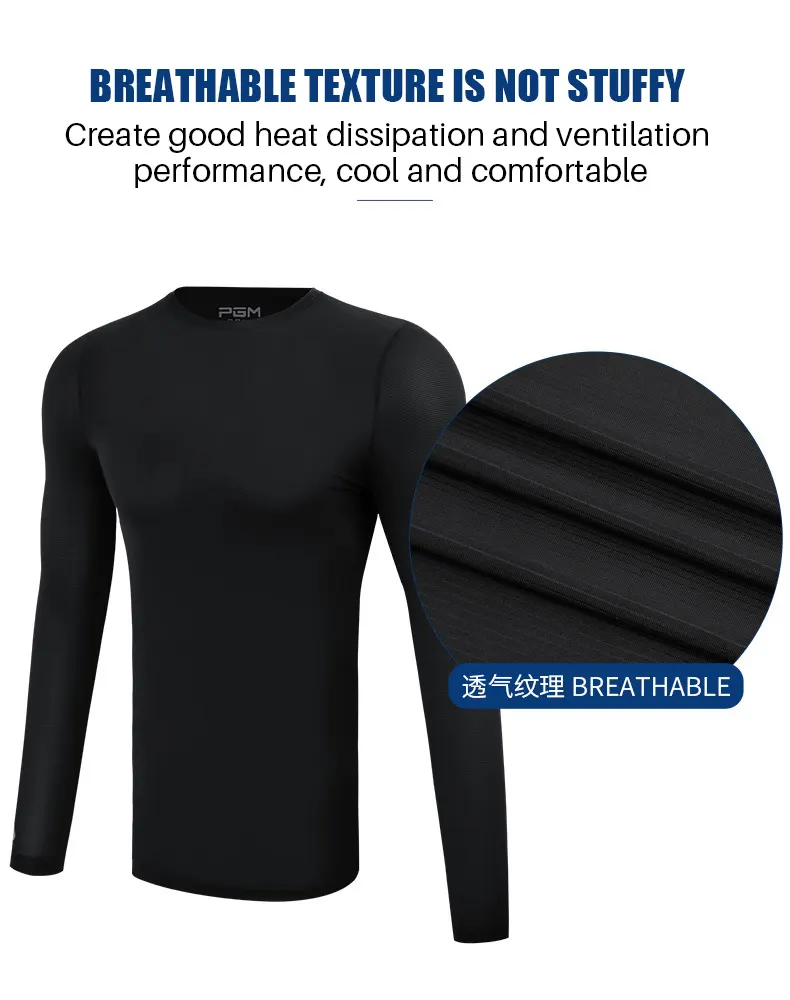 PGM YF307 golf shirt fabric sun protection shirt wholesale plain high performance golf shirts