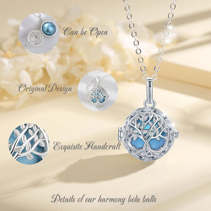 Llamador de Angeles Bola mexican Bola Bell Bell ของขวัญสำหรับการตั้งครรภ์ต้นไม้แห่งชีวิต Angel CHIME Caller Harmony Ball pendant สร้อยคอ - Product Image 6