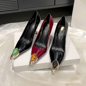 7CM/9CM Hot Selling Zandalias Glitter Rhinestone Talon Femmes Summer Shoes Rhinestone Fashion <b>Heels</b> - Product Image 1