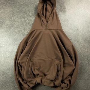 Sweat à capuche vintage pour homme, 100 % coton épais délavé, avec logo personnalisé imprimé, fermeture à cordon, collection hiver, basique et tendance - Product Image 5