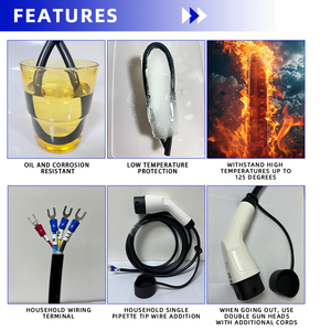 Ngọn lửa chống cháy mở rộng dây loại 2 tiêu chuẩn Châu Âu năng lượng mới sạc súng, hai đầu cắm 16A 32A - Product Image 3