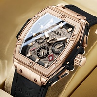 ON6819 ONOLA Montre Homme Tendance à Boîtier en Alliage, Forme Baril, Multifonction, Quartz, Aiguilles Lumineuses, Meilleure Vente Transfrontalière
