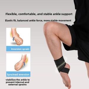 Spandex <strong>Ankle</strong> Protection Anti-Sprain Elastic Compression Adjustable <strong>Support</strong> <strong>Bandage</strong> for Basketball Football Sports - Product Image 4