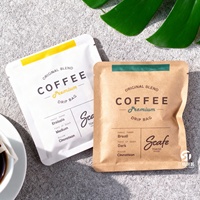 Empaque Ecológico de Papel Kraft con Logotipo Personalizado para Café en Polvo, Sellado Térmico de Tres Lados, Laminación de Grado Alimenticio, Impermeable