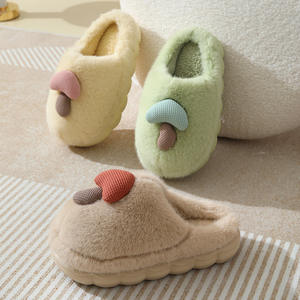 Pantuflas Kawaii para Mujer, para Interiores, de Invierno, con Diseño de Hongo, de Algodón, con Suela Antideslizante de EVA, Punta Cerrada, Acolchadas, para Verano - Product Image 3