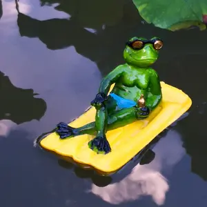 Tierhof Dekoration Harz schwimmende Bewässerung Frosch, kleine Bestellung Anpassung Frosch Garten Statuen