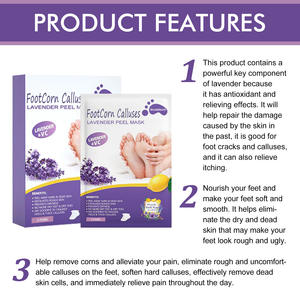 West Month 2 pares de mascarillas de lavanda para pies, para callos y durezas, hidratantes, que eliminan la piel muerta, kit de mascarillas para pies - Product Image 5