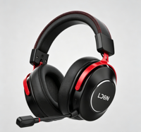 Audífonos LDON F09 Over-Ear con Cancelación Activa de Ruido (ANC), BT 5.5, Baja Latencia para Juegos, AAC, Diseño Metálico, Estéreo