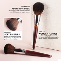 Ensemble de pinceaux de maquillage de luxe de haute qualité en poils de chèvre, 28 pièces, logo personnalisé, manche en bois doux et lisse, pour le visage, ensemble cosmétique complet