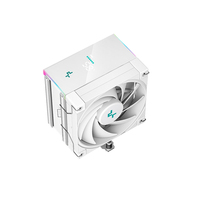 Refroidisseur d'air pour processeur DeepCool AK500S DIGITAL WH blanc avec affichage de l'état en temps réel, 240 W TDP pour Intel LGA1700 et AMD AM5