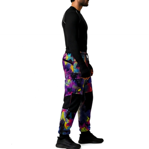 Pantalon de jogging personnalisé pour paintball avec imprimé abstrait coloré pour hommes, tissu Oxford respirant, design protecteur - Product Image 2