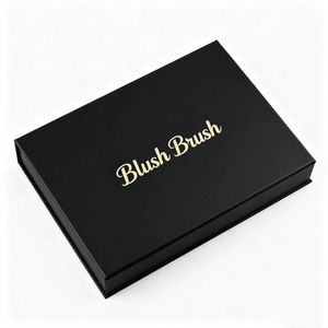 Vật Liệu Tái Chế Đen Từ Mỹ Phẩm Sản Phẩm Công Cụ Hộp Quà Tặng Bao Bì Cho Bàn Chải Đỏ Mặt Tùy Chỉnh Sinh Thái Thân Thiện Cứng Nhắc Hộp Giấy - Product Image 3