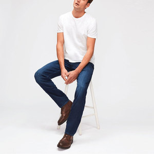 Custom Designed High <b>Waist</b> <b>Men</b> Denim <b>Jeans</b> Pants <b>for</b> Streetwear Regular Fit <b>Men</b> Fashionable Denim <b>Jeans</b> Pants in Solid Color - Product Image 3