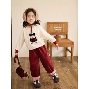Tongxingyuan Baby Girl Sweater Cartoon Hooded Cotton Autumn Winter Top For Kids - Product Image 2