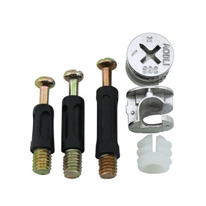 Conector tres en uno para muebles, partición, escritorio, gabinete, patas de silla, aleación de zinc, accesorio de hardware de fácil instalación - Product Image 1