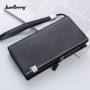 Baellerry Men's Long Wallet <b>Brown</b> Leather Multifunctional Clutch Bag Anti Theft Everyday Use - Product Image 4
