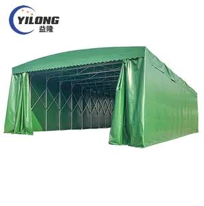 Canvas Dak Stalen Structuur Intrekbare Auto Parking Shelter Outdoor