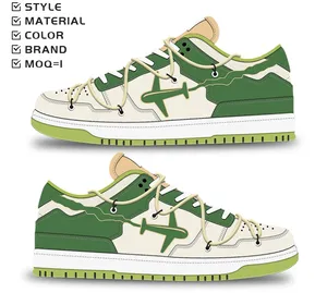 Tênis personalizados OEM com logotipo para homens, calçados esportivos respiráveis personalizados para caminhada, tênis casuais de couro com desenho personalizado