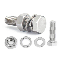 Produsen dan pemasang baut dan mur segi enam baja tahan karat kustom Grade 8 M6 M8 M10 SS 304, baut dan mur kepala segi enam Allen Flush.