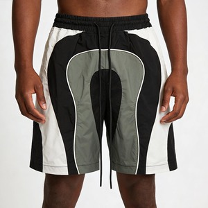<span class=keywords><strong>Shorts</strong></span> de course pour hommes personnalisés, légers, respirants, vintage, à blocs de couleurs, patchwork, séchage rapide, <span class=keywords><strong>amples</strong></span>, streetwear, vente en gros - Product Image 2