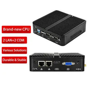 X86 Celeron N2840 Mini-PC <span class=keywords><strong>2</strong></span> Dual Lan Industrial PC Nano Barebone Ubuntu sin ventilador Micro Mini PC Mini ordenador barato Mini PC - Product Image 1