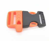 3/4 "Orange Boucle de Sifflet En Plastique Durable de Camping En Plein Air Survie Rapide Boucles de Sifflet pour Bracelets En Paracorde