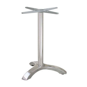 قاعدة طاولة ثلاثية القوائم من الألومنيوم المتين بسطح مصقول وعمود وسطي للدعم، تصميم عصري سهل التركيب للمطاعم والحدائق - Product Image 3