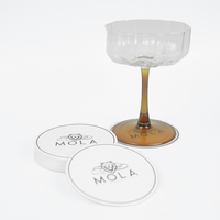 Sous-verres en papier personnalisés en gros, sous-verres absorbants pour restaurant, bar, café, hôtel