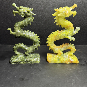 Vente <span class=keywords><strong>en</strong></span> gros de cristaux de guérison, pierres naturelles, artisanat, sculptures faites à la main, Feng Shui, jade Xiuyan, dragon pour la décoration de la maison - Product Image 3
