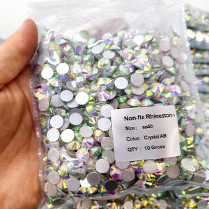 BOBOHOO en çok satan kristal ve kristal AB cam gevşek giysiler boncuk düz geri Rhinestones Nail Art Craft için - Product Image 4