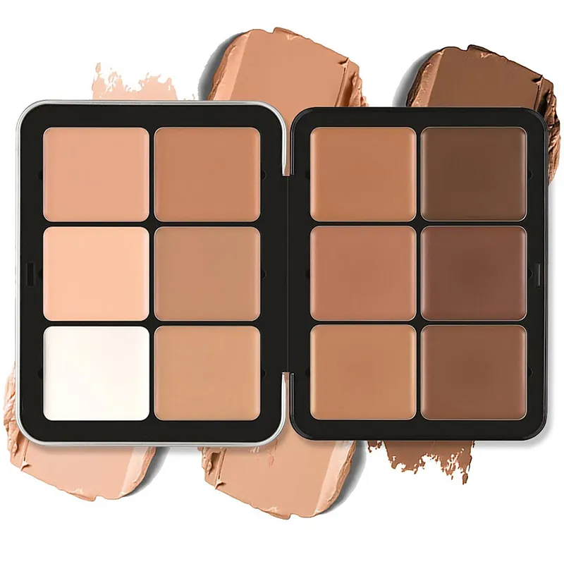 Vegan12 colour concealer contour palette Creamy Blush Palette Private Label makeup cream blush and concealer palette