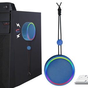 Enceinte Bluetooth étanche IPX6 FM0208 V5.3, mini enceinte <span class=keywords><strong>de</strong></span> douche 5W avec basses, lumière LED RGB, TWS, fixation par ventouse, micro intégré - Product Image 5