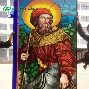 Vitrail avec verre cathédrale à motif-Décoration et éclairage industriels Transmission de la lumière élevée Durable - Product Image 5